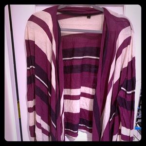 Striped drape sweater